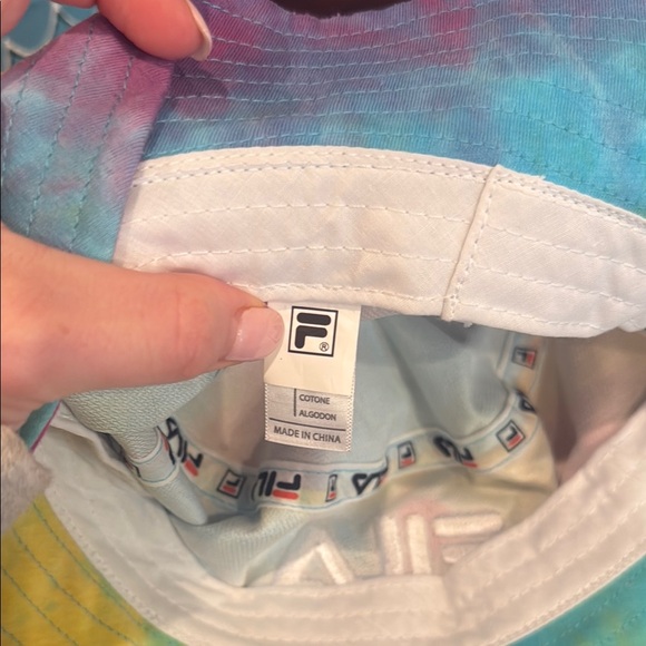 NWOT Fila Vibrant Blue and Pink Tie-Dye Hat - Picture 9 of 11